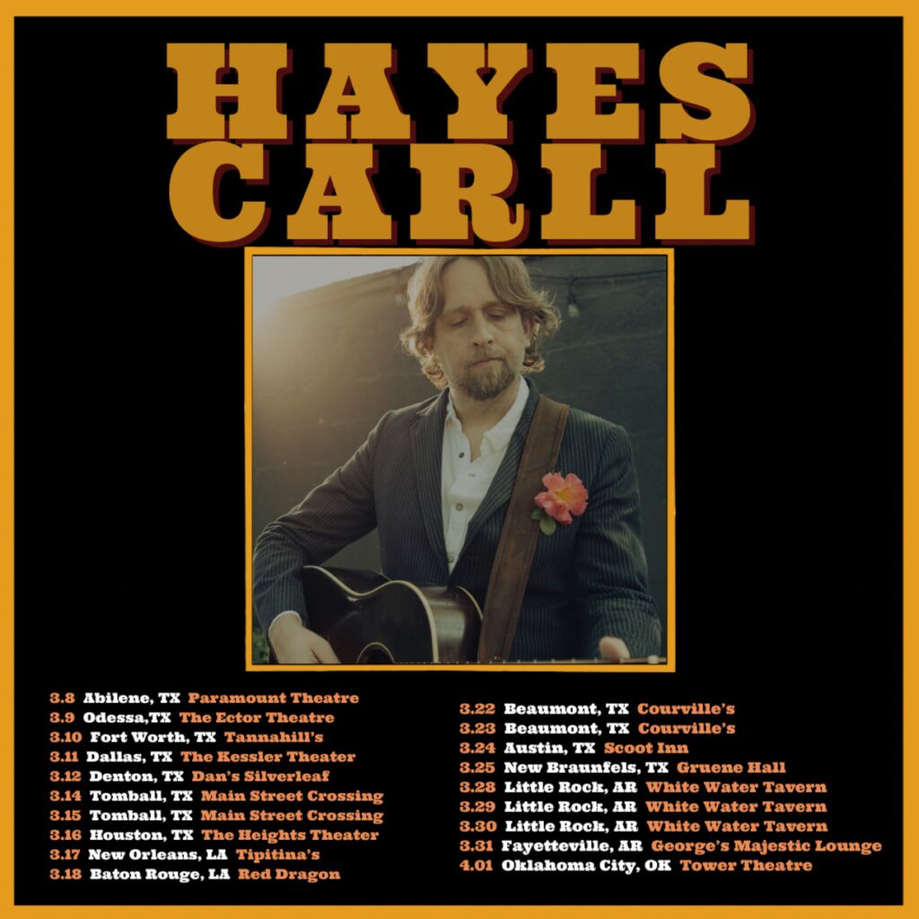 Hayes Carll Announces 2023 Tour of US Closed Captioned